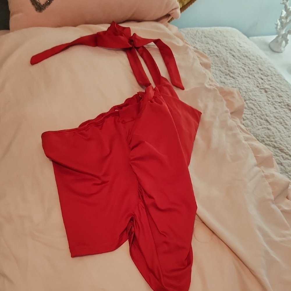 Red Halter Top - Picture 2 of 4